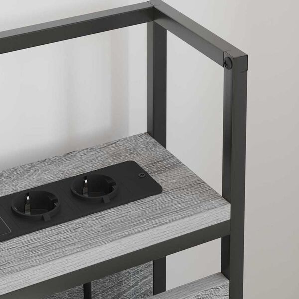 vidaXL Opbevaringshovedgavl Gr&aring; sonoma-eg 180 cm Konstrueret tr&aelig;