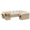 vidaXL sofas&aelig;t til haven 10 dele med hynder polyrattan beige