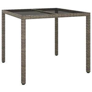 vidaXL Havem&oslash;bel Bord Gr&aring; 90 x 90 x 75 cm polyrattan