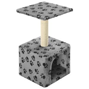 vidaXL kradsetr&aelig; til katte med sisal-kradsestolper 55 cm gr&aring; poteprint