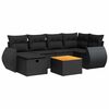 vidaXL sofas&aelig;t til haven 7 dele med hynder polyrattan sort