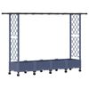 vidaXL H&aelig;vet Bed med Trellis og Tag Gr&aring; 203 x 40 x 127 cm PP