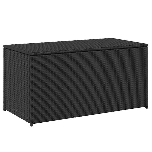 vidaXL opbevaringskasse til haven 100x50x50 cm polyrattan sort