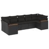 vidaXL sofas&aelig;t til haven 7 dele med hynder polyrattan sort