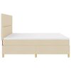 vidaXL Box spring seng med madras Creme 200 x 200 cm Stof