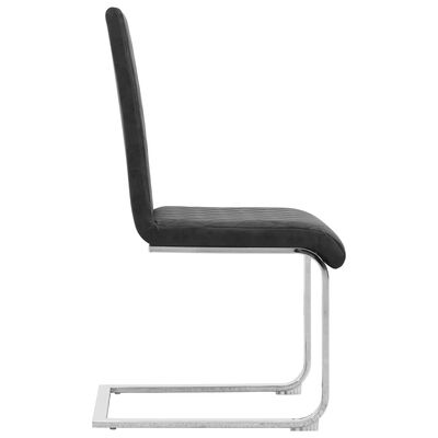 vidaXL spisebordsstole 2 stk. cantilever-design kunstlæder sort