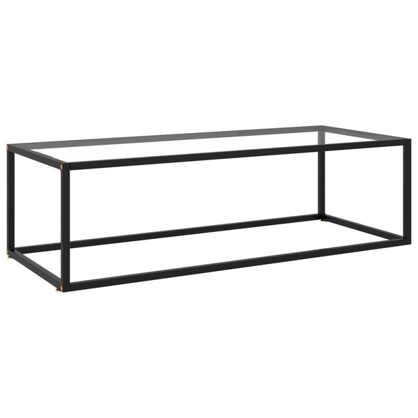 vidaXL sofabord 120x60x35 cm h&aelig;rdet glas sort