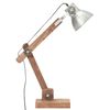 vidaXL industriel skrivebordslampe 58x18x90 cm E27 rund s&oslash;lvfarvet