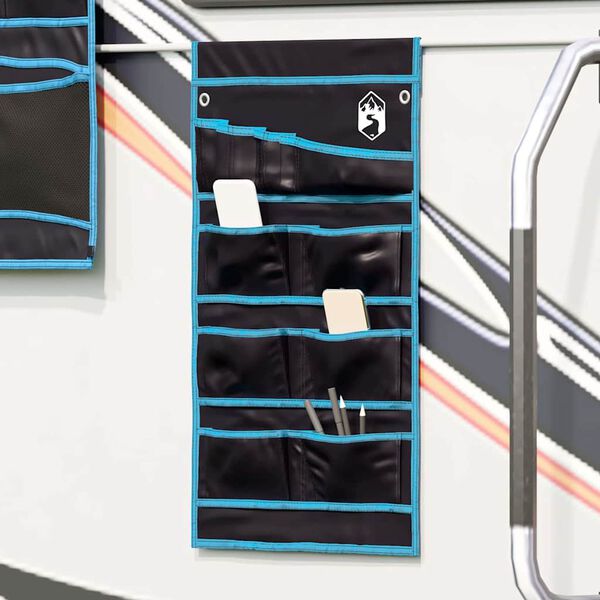 vidaXL Opbevaringspose Andet Sort og Blå 63.5 x 40 cm Oxfordstof