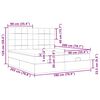 vidaXL osmannisk sengeramme med madrasser 180x200 cm stof cremefarvet