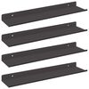 vidaXL Sv&aelig;vende hylde 4 stk. Sort 40 x 8,5 x 2,5 cm St&aring;l