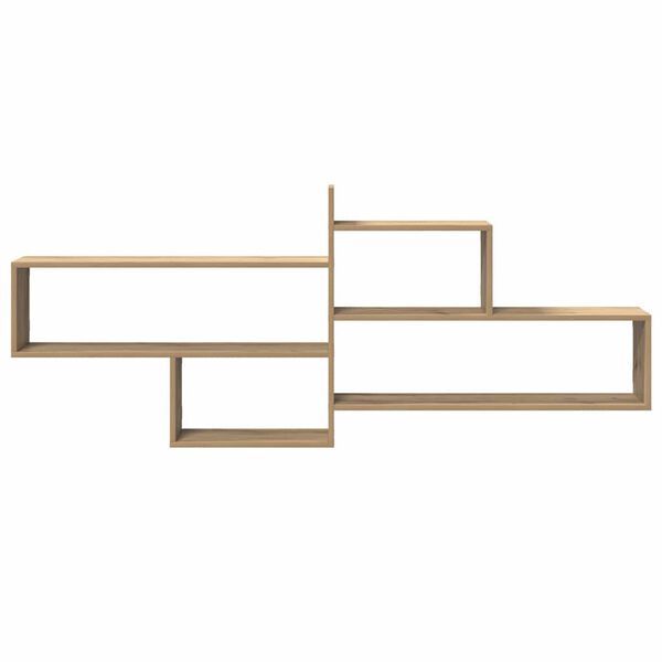 vidaXL væghylde 167,5x18x68 cm konstrueret træ egetræsfarve