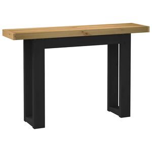 vidaXL konsolbord NOAIN U-formede ben 120x30x75cm massivt tr&aelig; fyrretr&aelig;