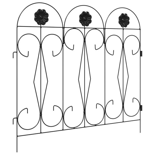 vidaXL Havehegn Espalier Sort 305,5 x 55,5 x 0,3 cm