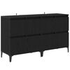vidaXL Sideboards 2 pcs Sort eg 60 x 35 x 70 cm Konstrueret tr&aelig;