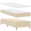 vidaXL Box spring seng med madras med LED Creme 80 x 200 cm Stof