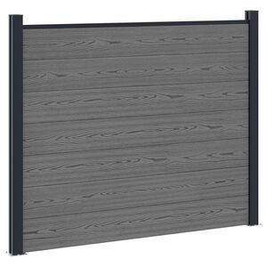 vidaXL Hegnspanel WPC og Aluminium Gr&aring;
