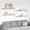 vidaXL V&aelig;ghylde med hylde 4 pcs Beige 115 x 9 x 3 cm Konstrueret tr&aelig;