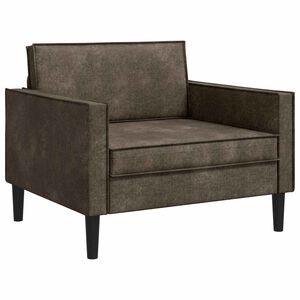 vidaXL XL-l&aelig;nestol M&oslash;rkegr&aring; Faux Suede L&aelig;der