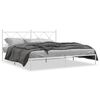 vidaXL sengeramme med sengegavl 180x200 cm metal hvid