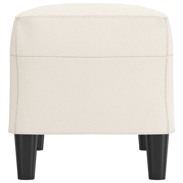 vidaXL b&aelig;nk 70x35x41 cm kunstl&aelig;der cremefarvet