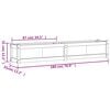 vidaXL plantekasse 180x31x31 cm massivt fyrretræ hvid