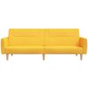 vidaXL 2-personers sovesofa med fodskammel stof gul