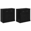 vidaXL Sideboards 2 stk. Sort eg 70 x 35,5 x 67,5 cm Konstrueret tr&aelig;