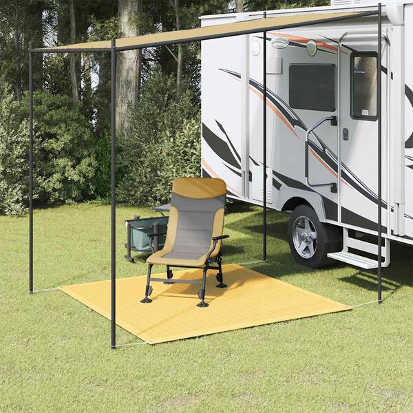 vidaXL teltt&aelig;ppe 250x250 cm HDPE beige