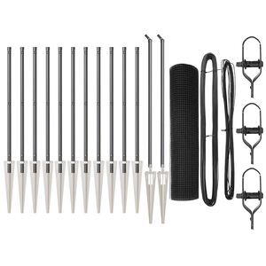 vidaXL Hegnsp&aelig;l Gr&aring; 25 x 0,8 m (16 x 16 mm hegnsmateriale) St&aring;l og PVC