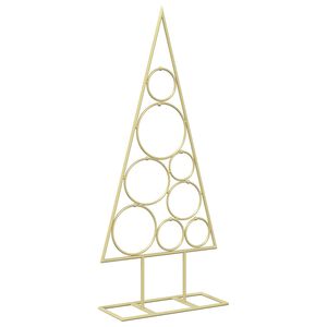 vidaXL Metal juletr&aelig; KUOPIO 60 cm St&aring;l Guld