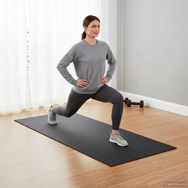 vidaXL Sport Beskyttelsesm&aring;tte Sort 120 x 60 x 0,6 cm H&oslash;j densitet PVC