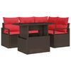 vidaXL Havesofa S&aelig;t 5 stk. Brun Poly rattan