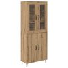 vidaXL Highboard Artisan Egetr&aelig; 69,5 x 34 x 180 cm Konstrueret tr&aelig;