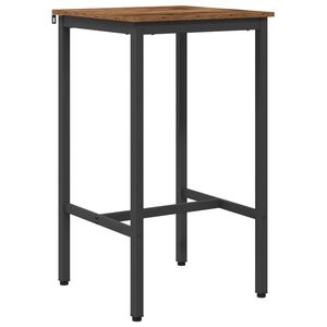 vidaXL Barbord 52 x 52 x 110 cm Konstrueret tr&aelig; Gammelt tr&aelig;