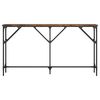vidaXL konsolbord 140x23x75 cm konstrueret træ røget egetræsfarve