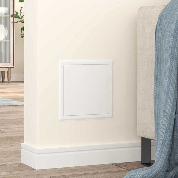 vidaXL Adgangspanel 2 pcs Hvid 20 x 20 cm Stål