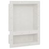 vidaxL bruseniche med 2 rum 41x51x10 cm mat hvid