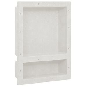 vidaxL bruseniche med 2 rum 41x51x10 cm mat hvid