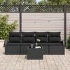 vidaXL Havesofa Sæt Sort 55 x 55 x 37 cm polyrattan