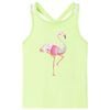 Tanktop til b&oslash;rn str. 140 neongul
