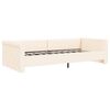 vidaXL daybed med madras og USB 90x200 cm stof cremefarvet