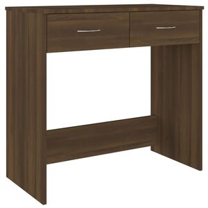 vidaXL skrivebord 80x40x75 cm konstrueret tr&aelig; brun egetr&aelig;sfarve