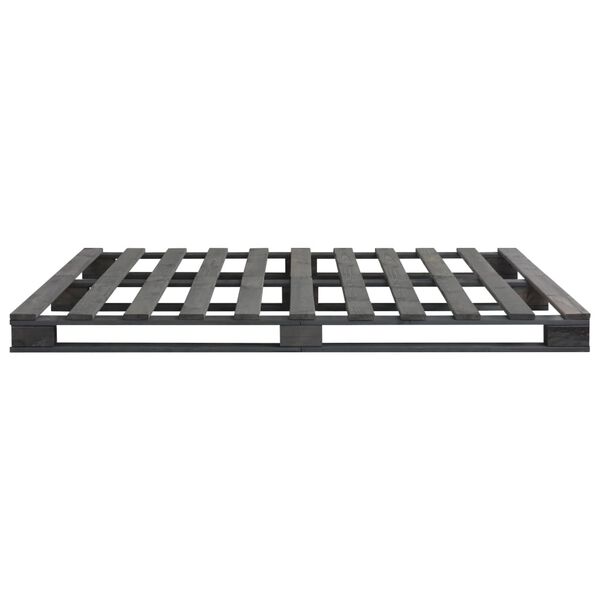 vidaXL Pallesengestel massivt fyrretr&aelig; 200 x 200 cm gr&aring;