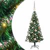 vidaXL Kunstig Forbelyst Juletr&aelig; med stativ Gr&oslash;n 120 cm PVC og metal