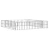 vidaXL gabion-h&oslash;jbed 100x100x20 cm galvaniseret st&aring;l