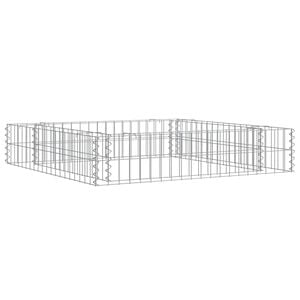 vidaXL gabion-h&oslash;jbed 100x100x20 cm galvaniseret st&aring;l