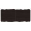 vidaXL bordplade 120x50x(2-6) cm naturlig kant behandlet tr&aelig; m&oslash;rkebrun