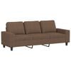 vidaXL 3-personers sofa med fodskammel 180 cm stof Brun