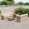 vidaXL Havesofa S&aelig;t 11 pcs Beige polyrattan